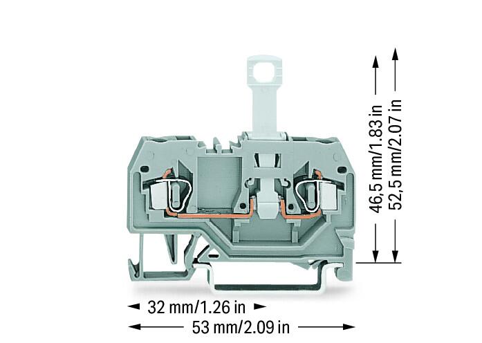 WAGO Trennreihenklemme gr 0,08-2,5qmm Serie 280 280-912 10A 1Etage