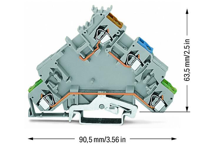 WAGO Initiator/Aktor-Klemme 2Etagen 20A Serie 280 280-574 0,08-2,5qmm
