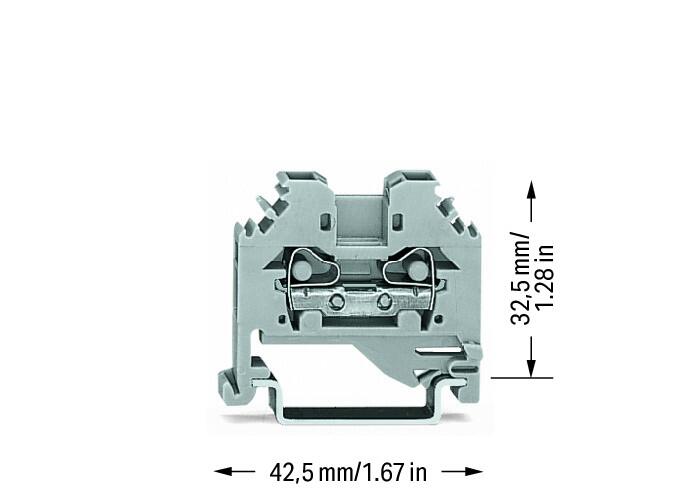 WAGO Reihenklemme 0,08-4qmm 1Etage 2kl Serie 281 281-101 gr 32A TS35