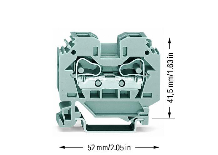 WAGO Reihenklemme 0,2-10qmm 1Etage 2kl Serie 284 284-101 gr 57A TS35