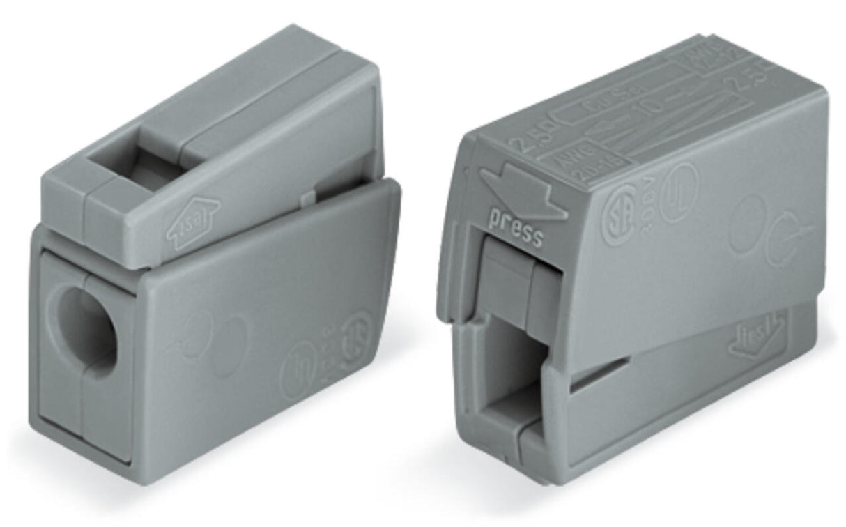 WAGO Leuchtenklemme 2f 400V 24A gr 224-101/995-015 0,5-2,5qmm f.Massivleit