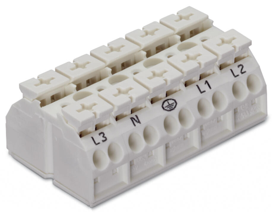 WAGO Klemmleiste 0,5-4qmm 32A 5p 60mm ws Serie 862 862-2625 Thermopl Federzug