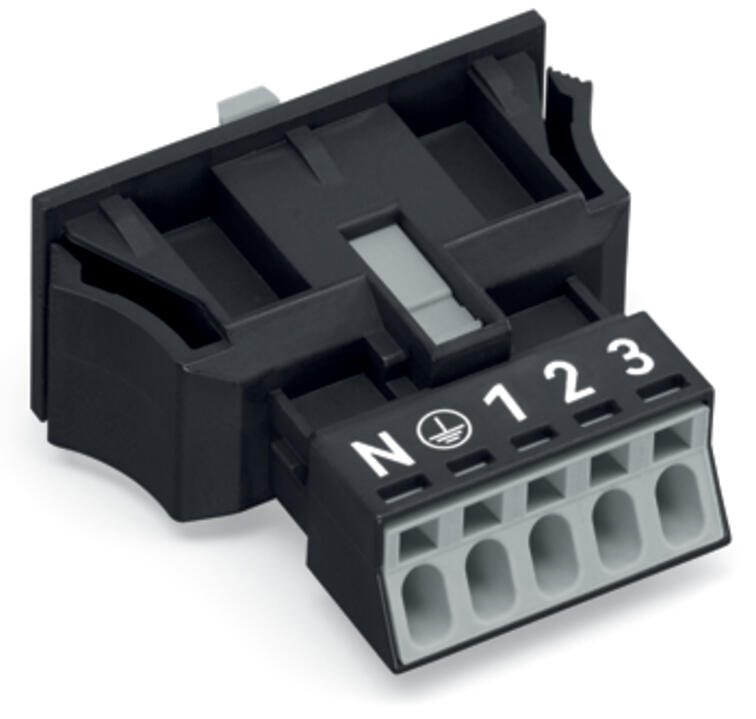 WAGO Gerätebuchse 5p ger Snap/schraub Serie 890 890-705 Federzug 400V 13A hfr