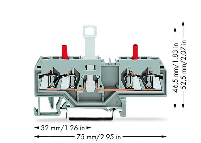 WAGO Trennreihenklemme gr 0,08-2,5qmm Serie 280 280-649 10A 1Etage