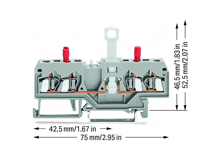 WAGO Trennreihenklemme gr 0,08-2,5qmm Serie 280 280-829 10A 1Etage