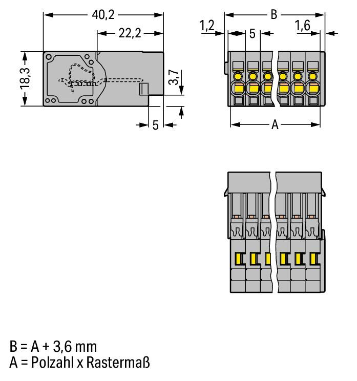 WAGO Verbindungsklemme 0,08-4qmm 32A 11p Serie 769 769-611/006-000 Thermopl 5mm