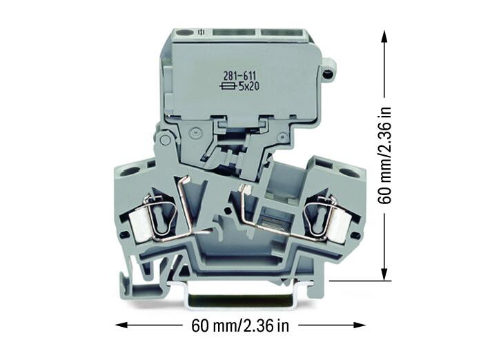 WAGO Sicherungs-Reihenklemme 0,08-4qmm Serie 281 281-611 G-Sich_5x20mm 10A