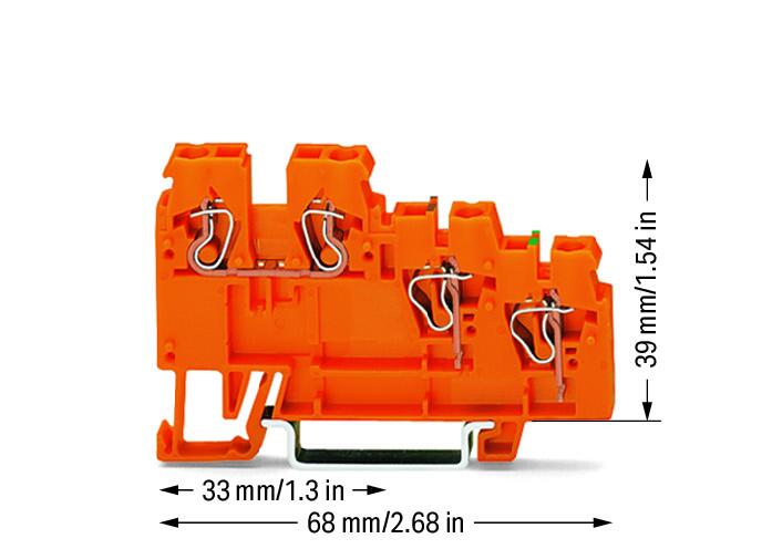 WAGO Initiator/Aktor-Klemme 3Etagen 18A Serie 270 270-586 0,08-2,5qmm