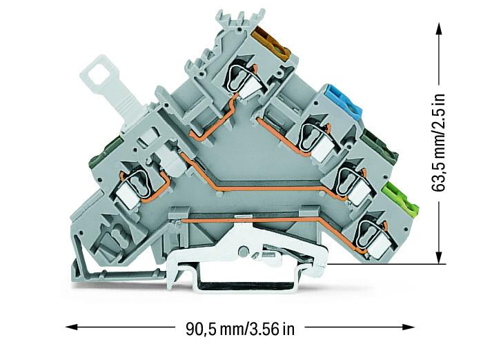 WAGO Initiator/Aktor-Klemme 4Etagen 10A Serie 280 280-573 0,08-2,5qmm Trennf