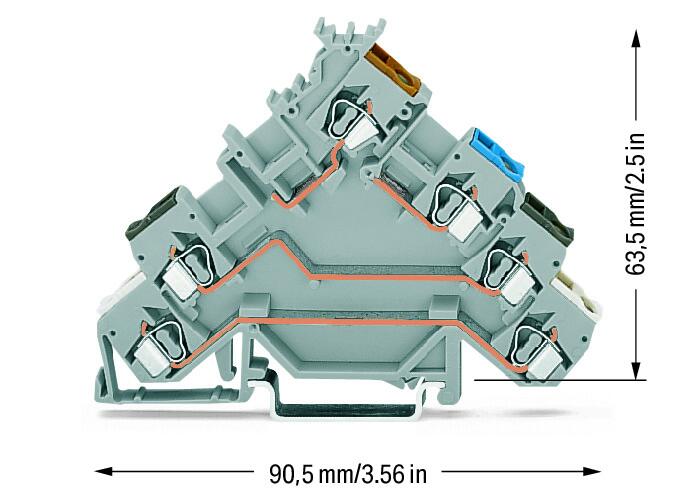 WAGO Initiator/Aktor-Klemme 4Etagen PNP Serie 280 280-580/281-434 0,08-2,5qmm