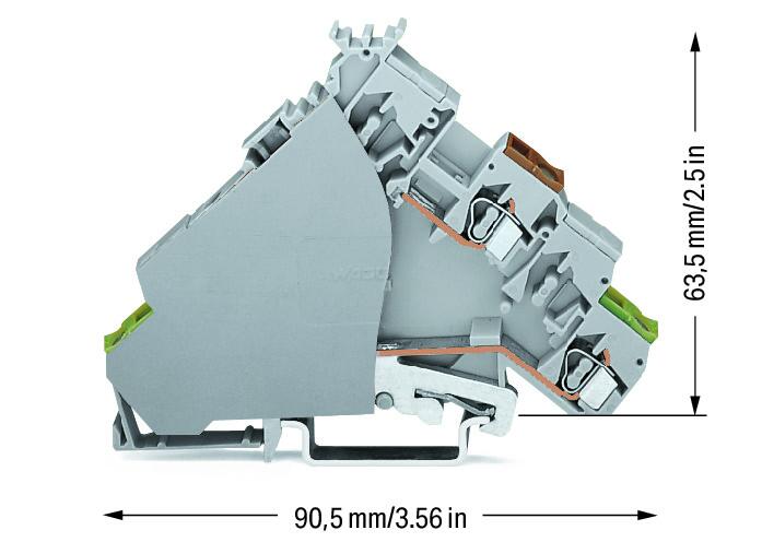 WAGO Initiator/Aktor-Klemme 2Etagen NPN Serie 280 280-586/281-496 0,08-2,5qmm