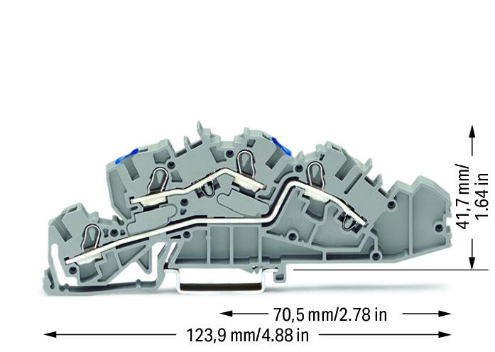 WAGO Installationsklemme 36A 0,5-6qmm gr Serie 2005 2005-7649 2pot Federzug