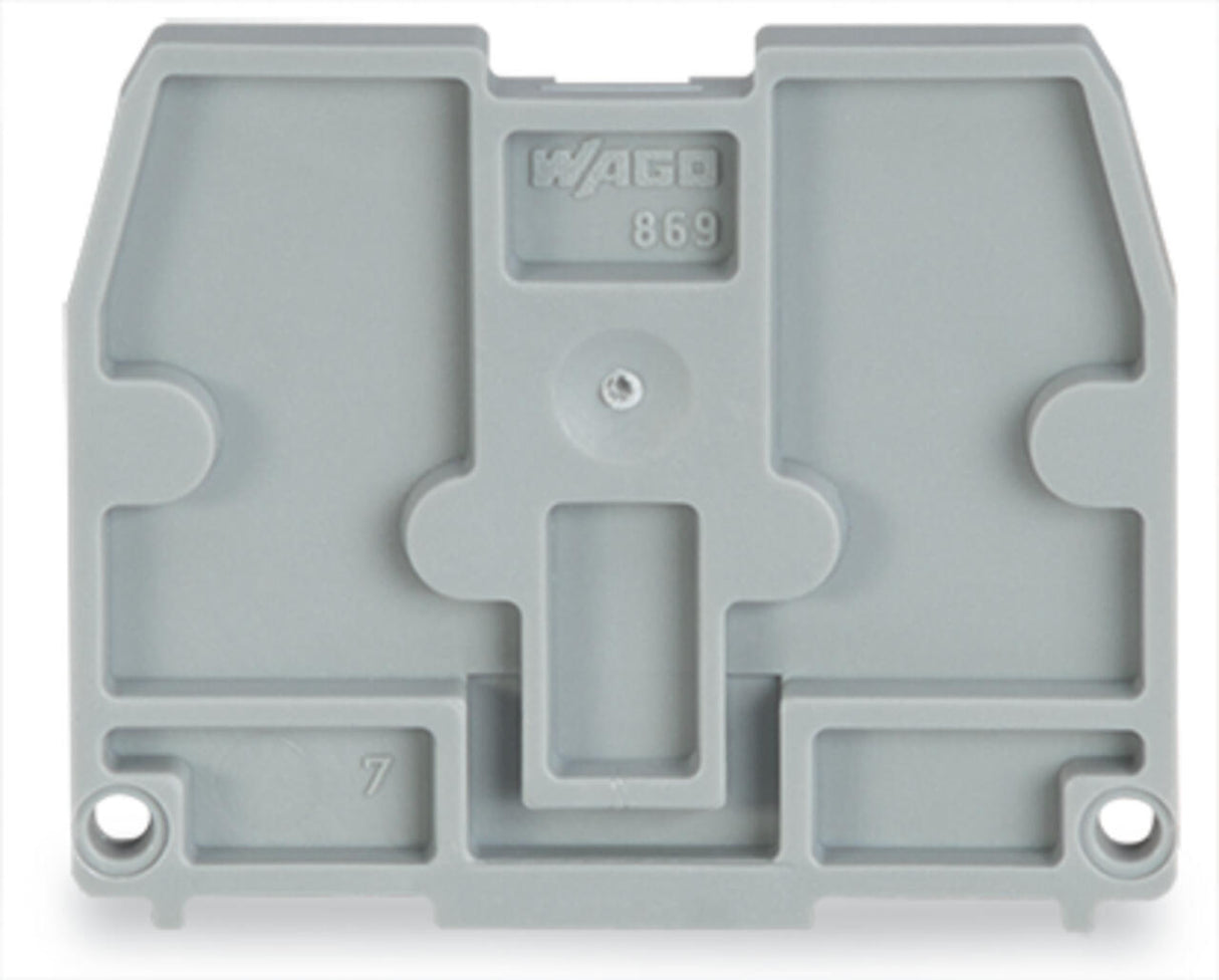 WAGO Abschlussplatte rastb gr Serie 869 869-375