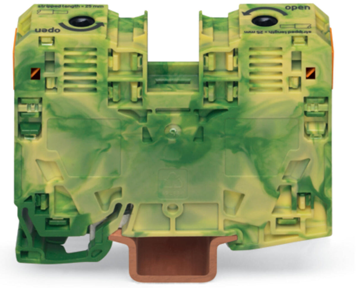 WAGO Schutzleiter-Reihenklemme 6-35qmm Serie 285 285-137 gn/ge 1Etage TS35