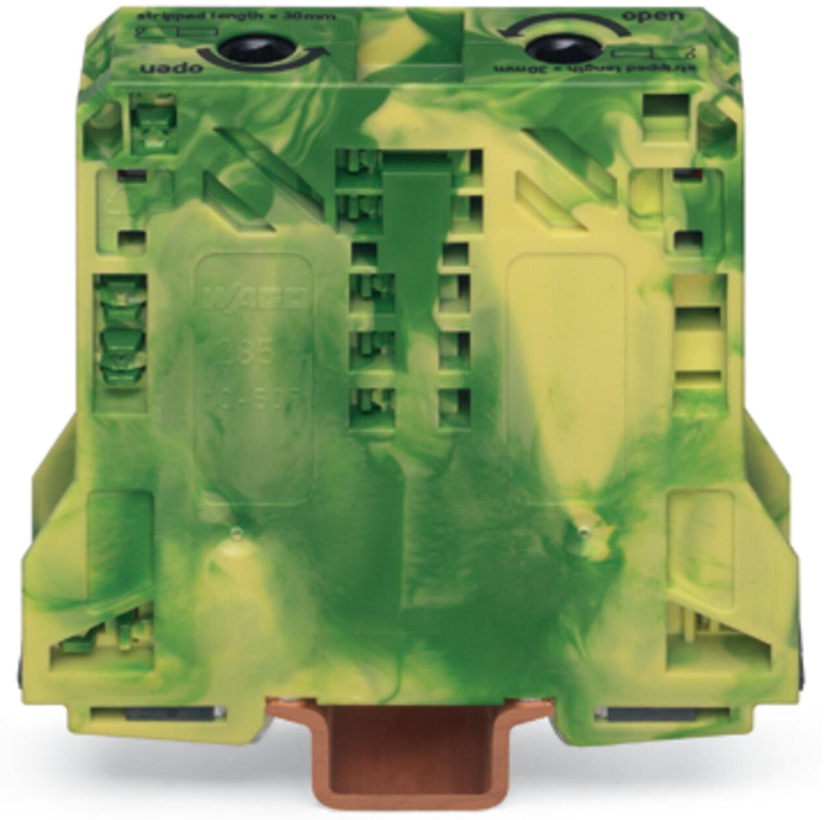 WAGO Schutzleiter-Reihenklemme 10-50qmm Serie 285 285-157 gn/ge 1Etage TS35