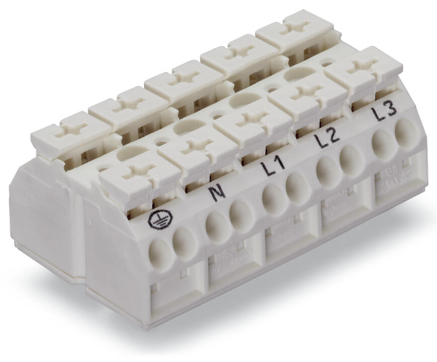 WAGO Klemmleiste 0,5-4qmm 32A 5p 60mm ws Serie 862 862-9625 Thermopl Federzug