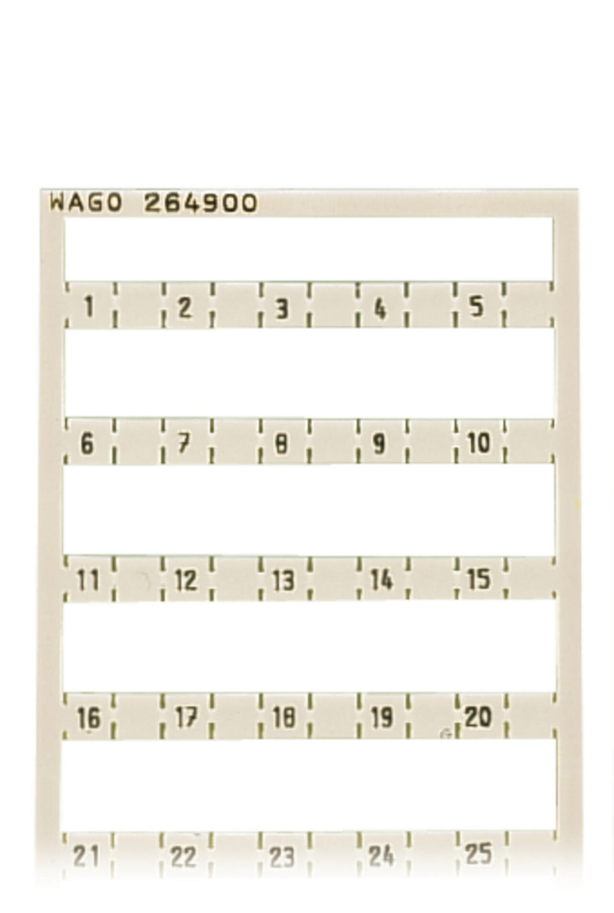 WAGO Klemmenmarkierung bl RM=5mm 1-50 Serie 264 264-900/000-006 horiz