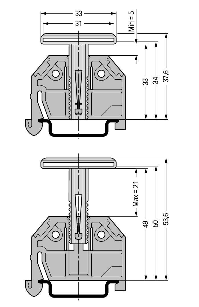 WAGO Bezeichnungshalter Kst 37,6x33mm Serie 709 709-118