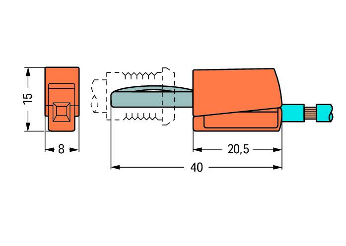 WAGO Zubehör Messgerät rt 4mm PVC 20A Serie 215 215-212