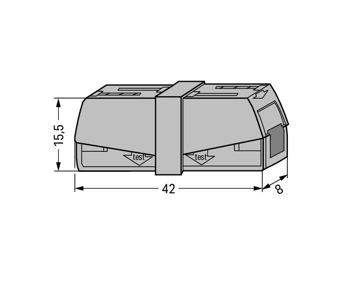 WAGO Leuchtenklemme 2f 400V 24A gr Serie 224 224-201 0,5-2,5qmm 0,5-2,5qmm
