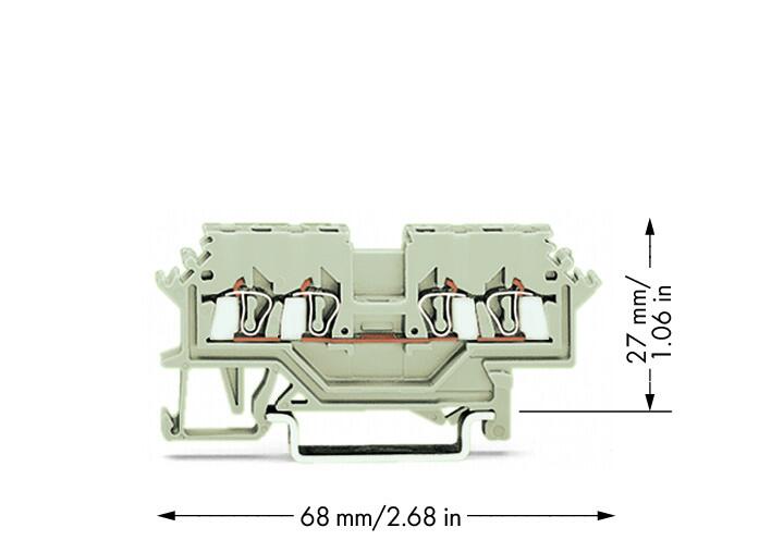 WAGO Reihenklemme 1Etage 4kl lgr 15A Serie 279 279-990 TS35