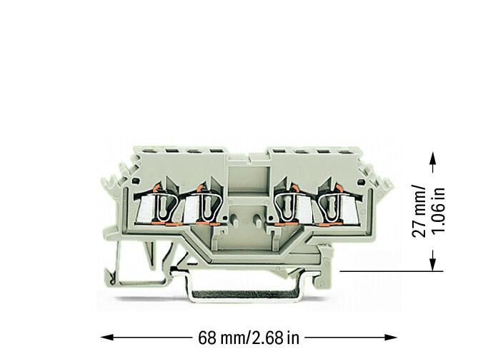 WAGO Reihenklemme 1Etage 4kl lgr 15A Serie 279 279-989 TS35