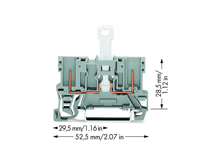 WAGO Trennreihenklemme gr 16A 1Etage Serie 769 769-222 erf.Abschlusspl
