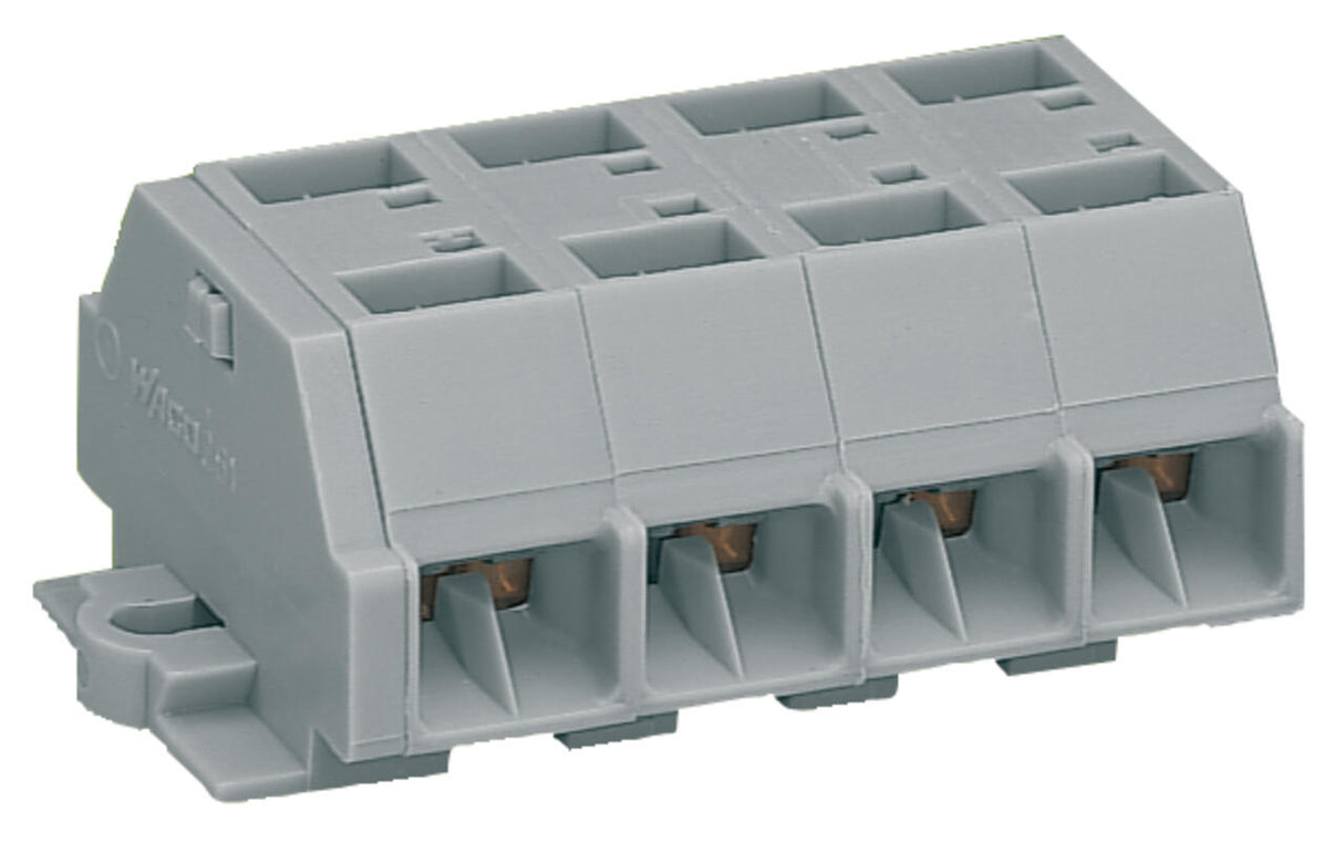 WAGO Klemmleiste 0,08-2,5qmm 24A 4p gr Serie 261 261-204 Thermopl 54,5mm