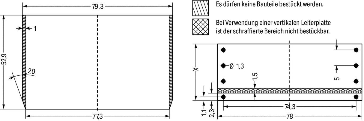 WAGO Elektronik-Leergehäuse 112x25x84mm Serie 786 786-103 IP20 Kst unbeh