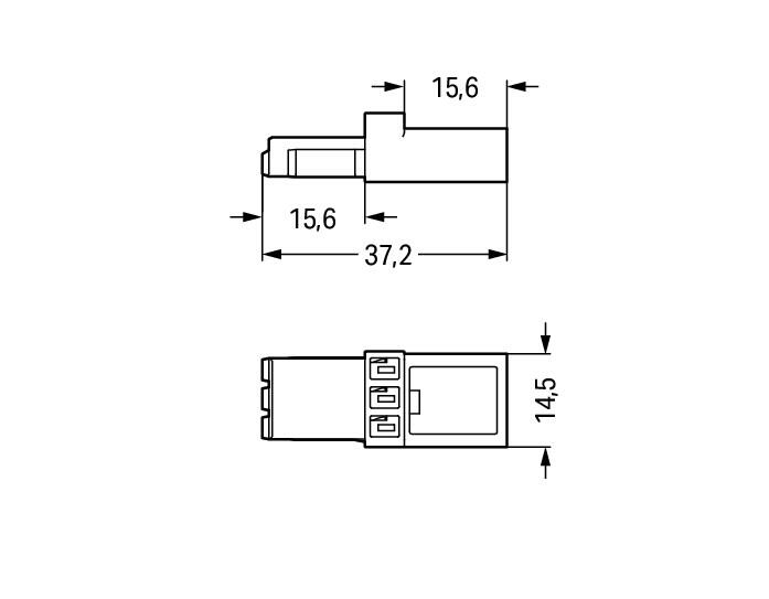 WAGO Zwischenkupplung PA 3Eing 3p 3Ausg Serie 890 890-603 250V 16A IP20 hfr