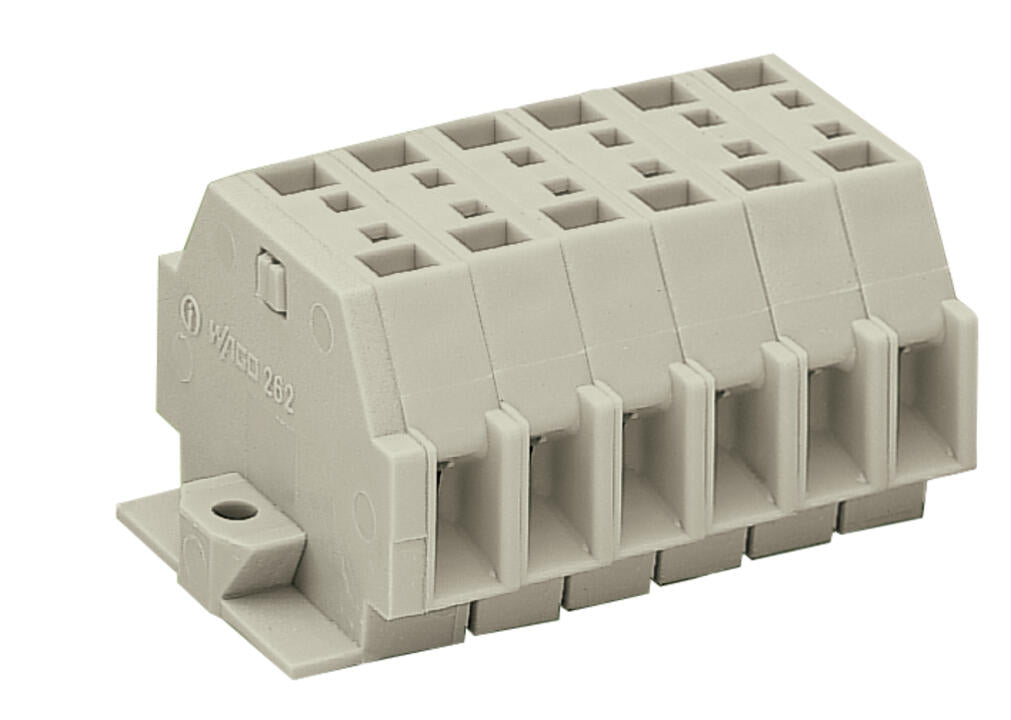 WAGO Klemmleiste 0,5-4qmm 23A 6p 56,5mm Serie 262 262-136 Thermopl lgr Federzug