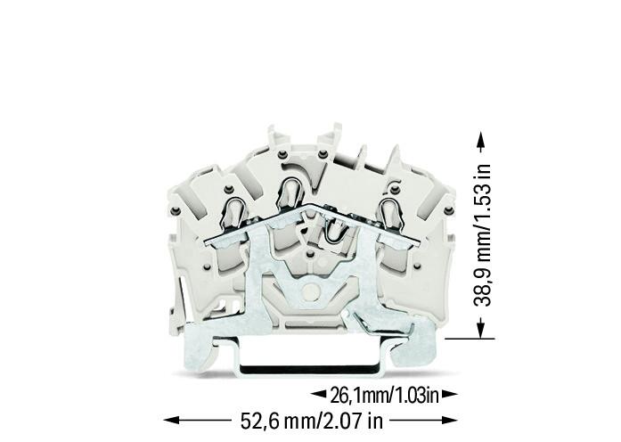 WAGO Schutzleiter-Reihenklemme ws 1Etage Serie 2002 2002-6308 0,25-2,5qmm TS35