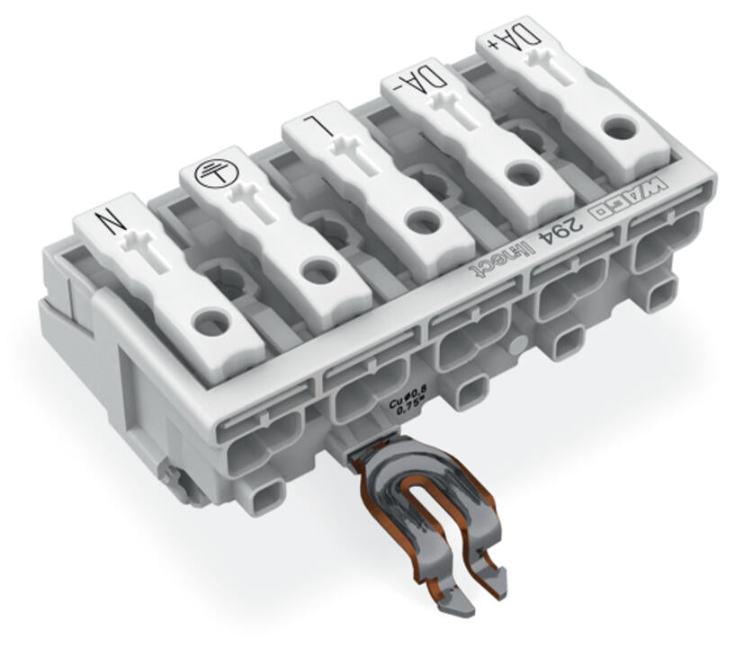 WAGO Klemmleiste 0,5-2,5qmm 24A 5p 50mm Serie 294 294-8335 Thermopl ws Federzug