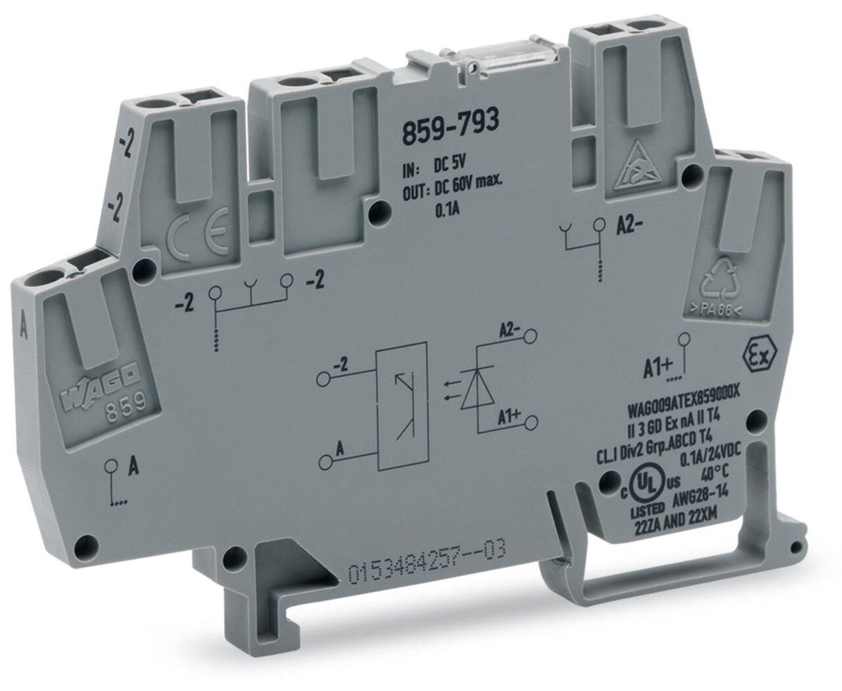 WAGO Optokoppler 2-6,25V 0,0075A 3-60V Serie 859 859-793 Transistor LED