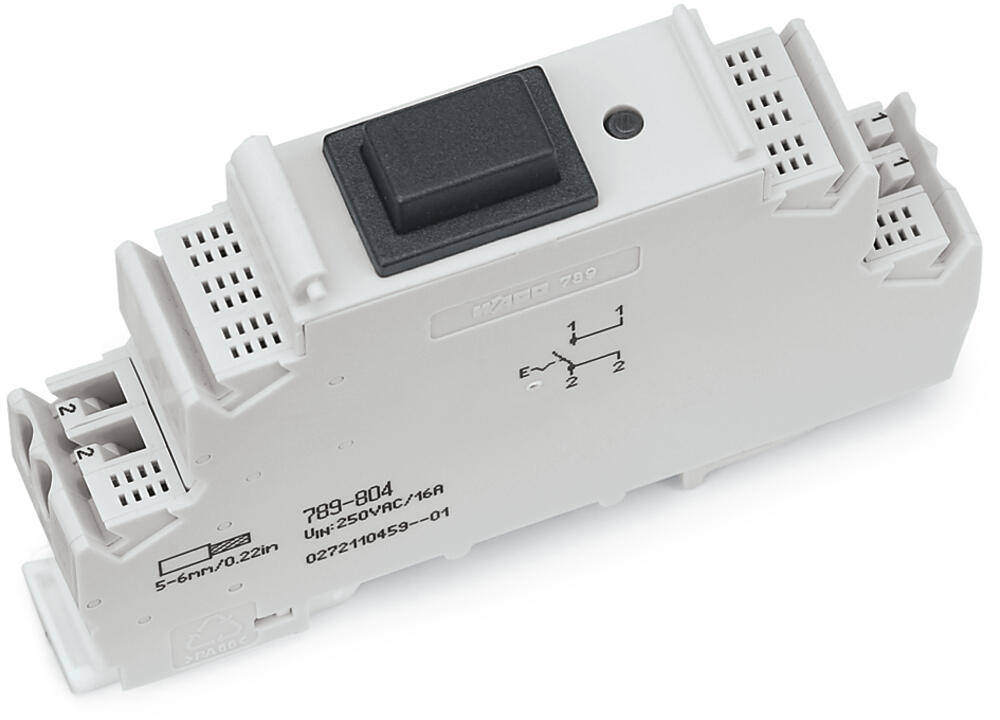 WAGO Taster REG 1S 10A 250VAC 1TE Serie 789 789-804