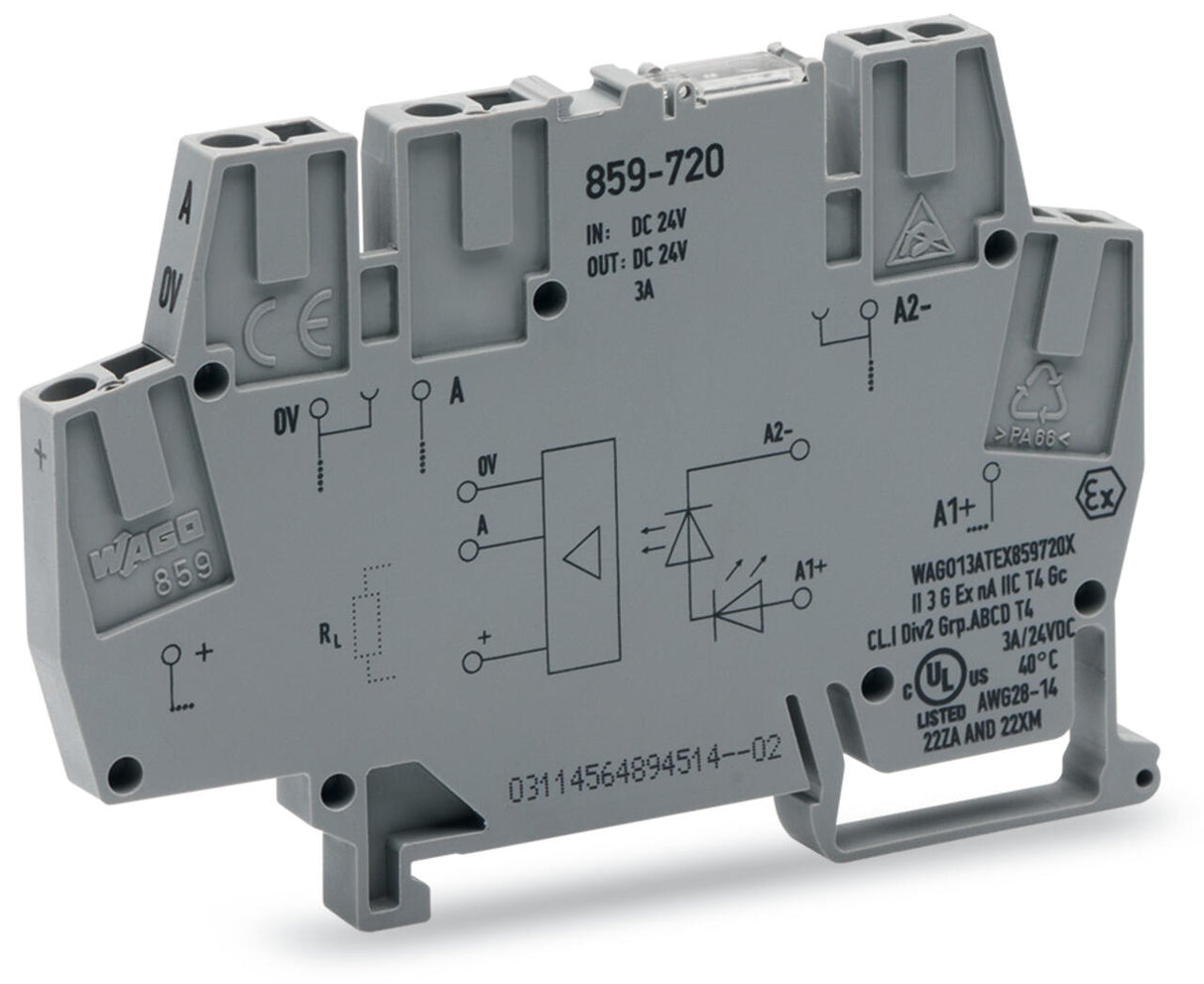WAGO Optokoppler 24V 0,004A 10-30V LED Serie 859 859-720 Transistor