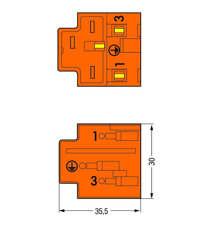 WAGO Verbindungsklemme 0,08-2,5qmm 10A Serie 730 730-113 3p Thermopl 30mm or