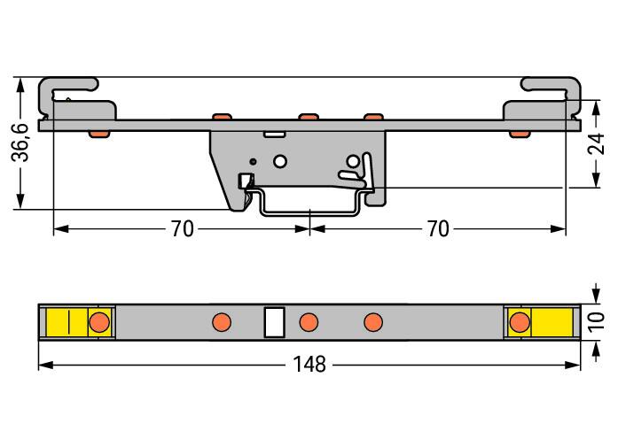 WAGO Sammelschienenträger 1p Serie 790 790-310