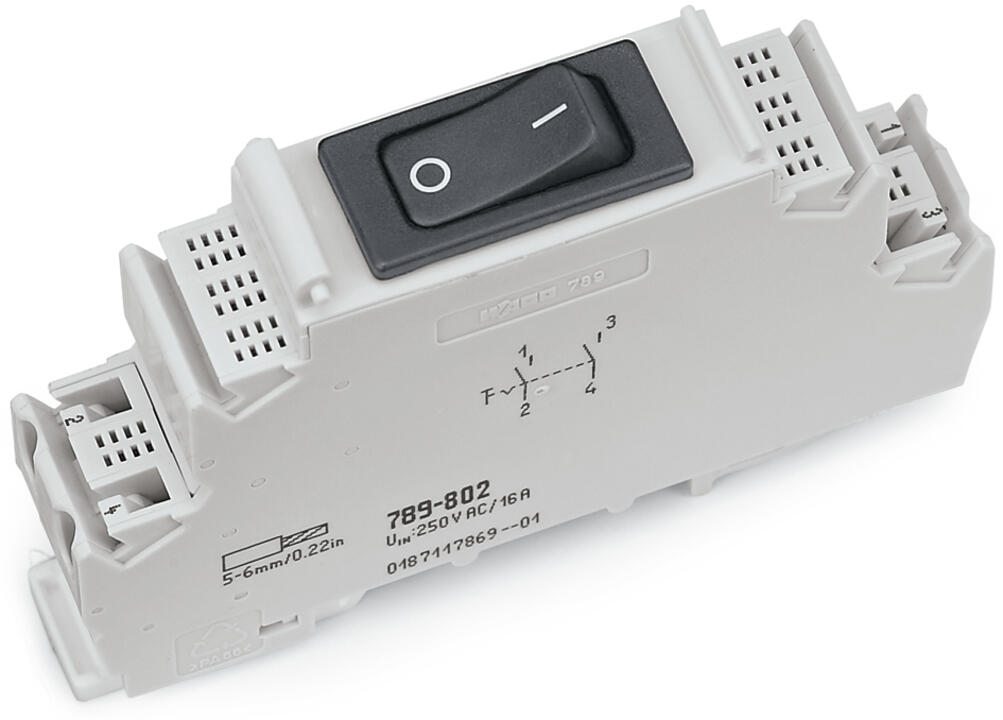 WAGO Ausschalter REG 1S 16A 250V 1TE Serie 789 789-801