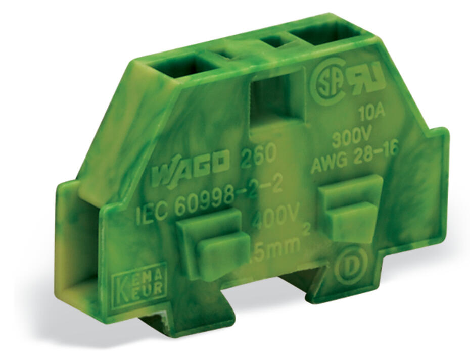 WAGO Klemmleiste 0,08-1,5qmm 18A 1p 5mm Serie 260 260-327 Thermopl gn/ge