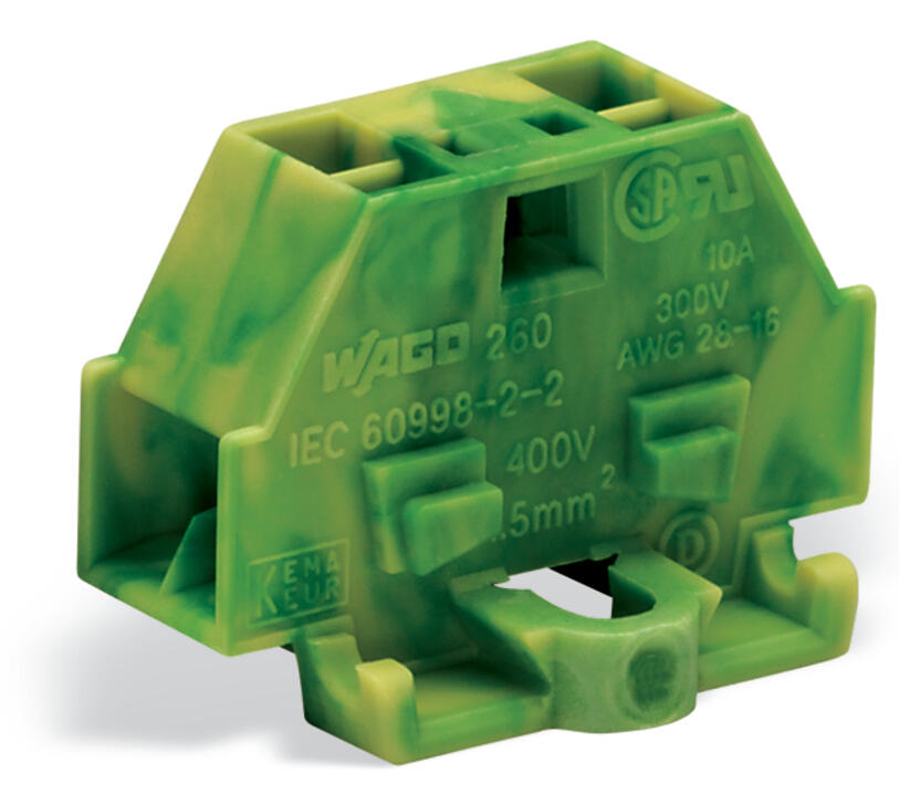 WAGO Klemmleiste 0,08-1,5qmm 18A 1p 8mm Serie 260 260-337 Thermopl gn/ge