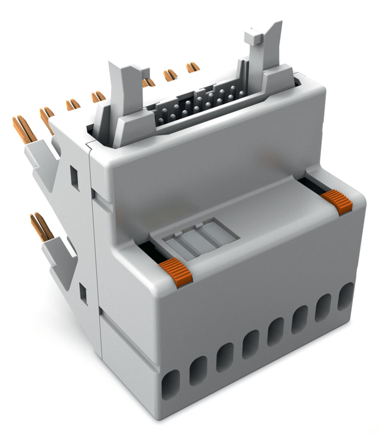 WAGO Übergabemodul 16p V 1A Steckanschl 8f, analog 857-980 Flachstecker