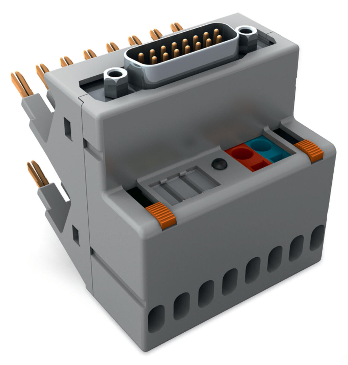 WAGO Übergabemodul 15p V 1A Federzug 8f, DSUB IN 857-986 D-Sub 53x47x47mm
