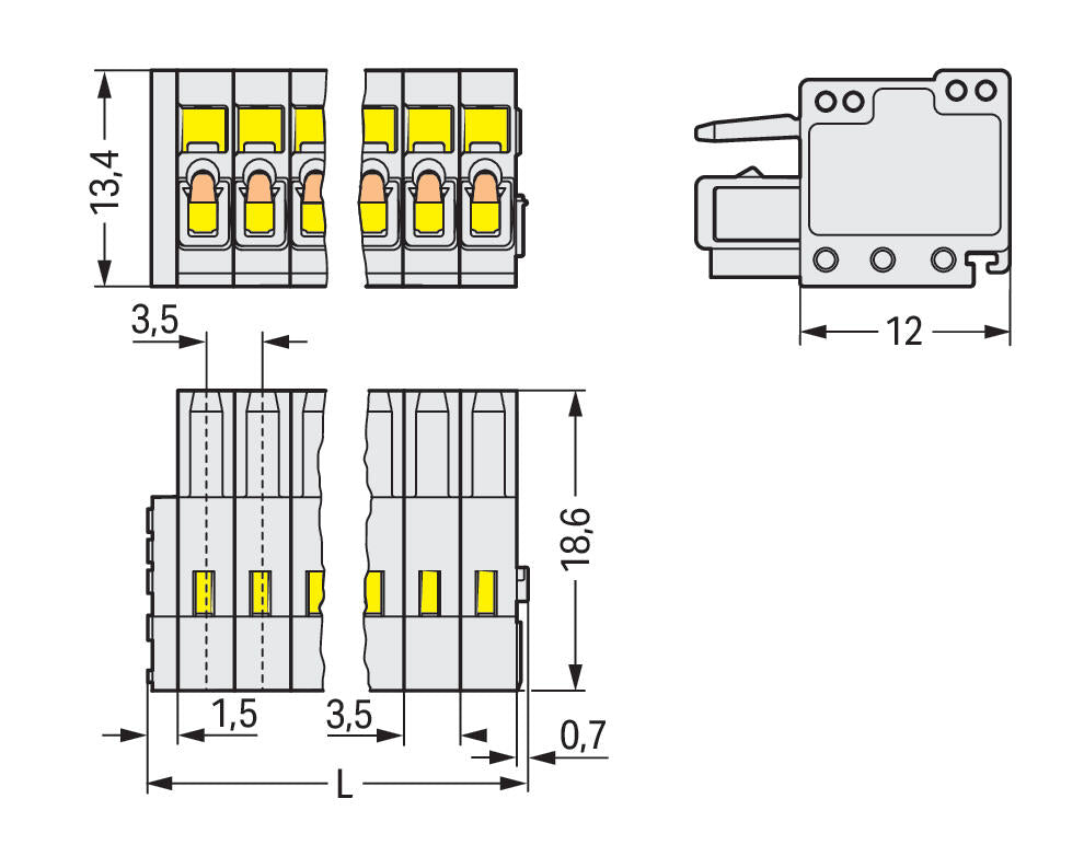 WAGO Verbindungsklemme 0,08-1,5qmm 10A Serie 734 734-102/037-000/032-000 2p