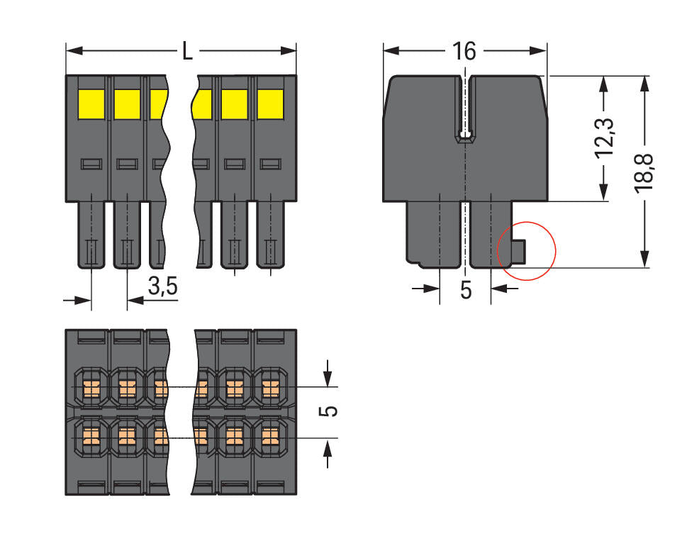 WAGO Klemmleiste 0,08-1,5qmm 10A 30p sw Serie 713 713-1115/107-9037/035-000 Ther