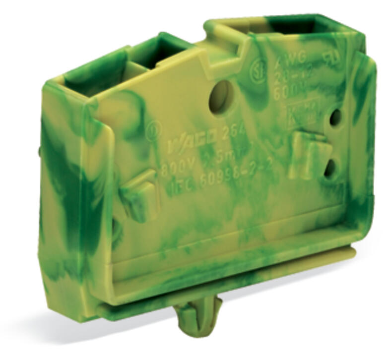 WAGO Klemmleiste 0,08-2,5qmm 24A 1p 6mm Serie 264 264-317 Thermopl gn/ge