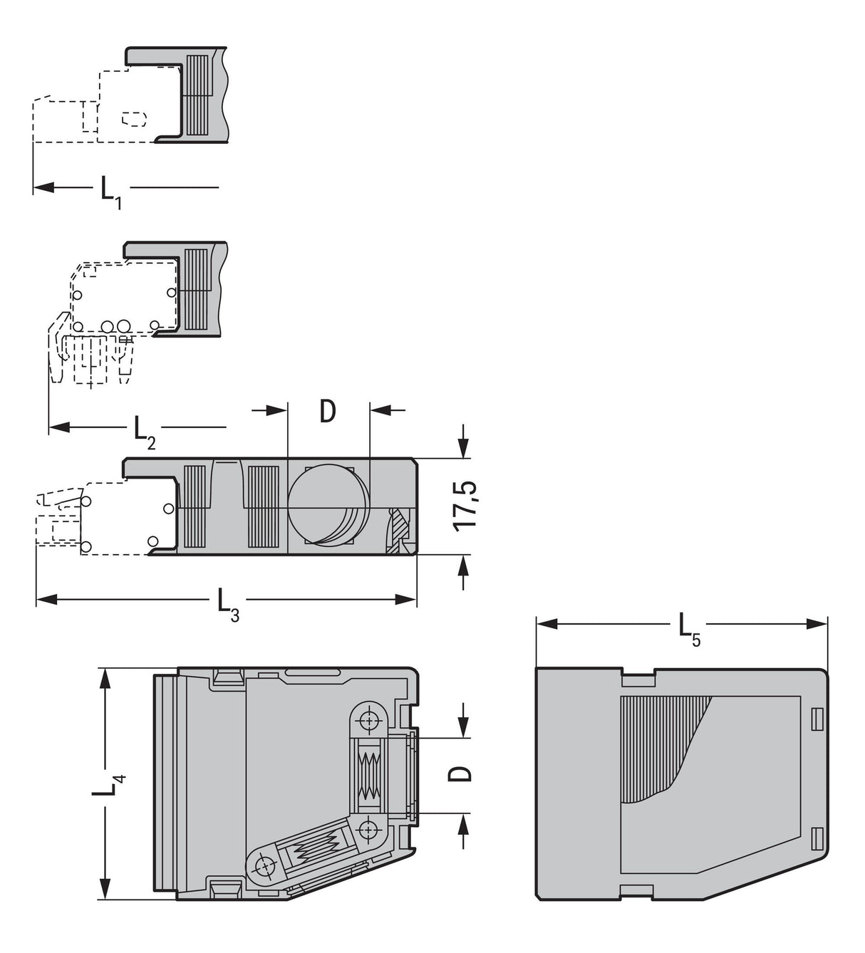 WAGO Zugentlastung Serie 232 232-605