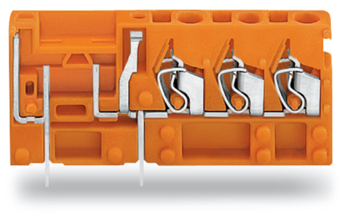WAGO Printklemme 3f 1re or RM=5,08 Serie 742 742-168 Federzug/Löt