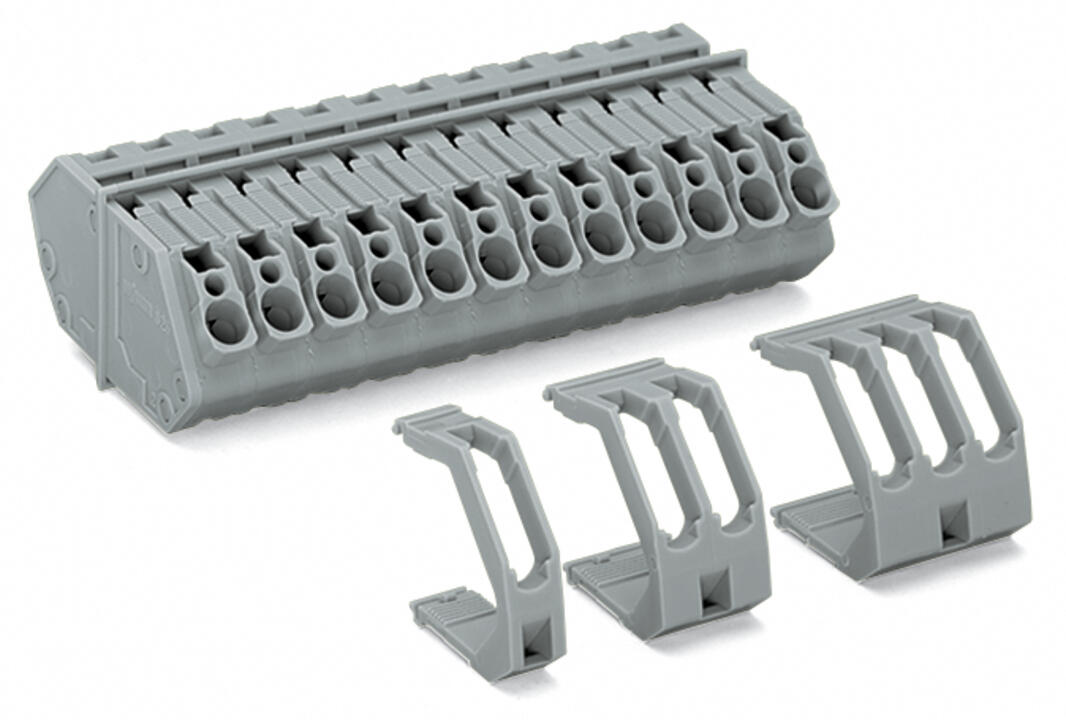 WAGO Klemmleiste 0,08-4qmm 32A 6p 7mm gr Serie 826 826-166 Thermopl Federzug
