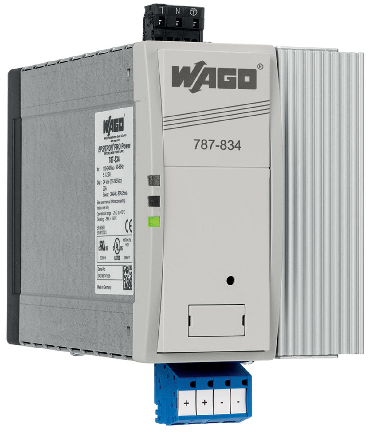 WAGO Gleichstromversorgung REG 22-29,5V Serie 787 787-834 480W 100-240VAC 20A